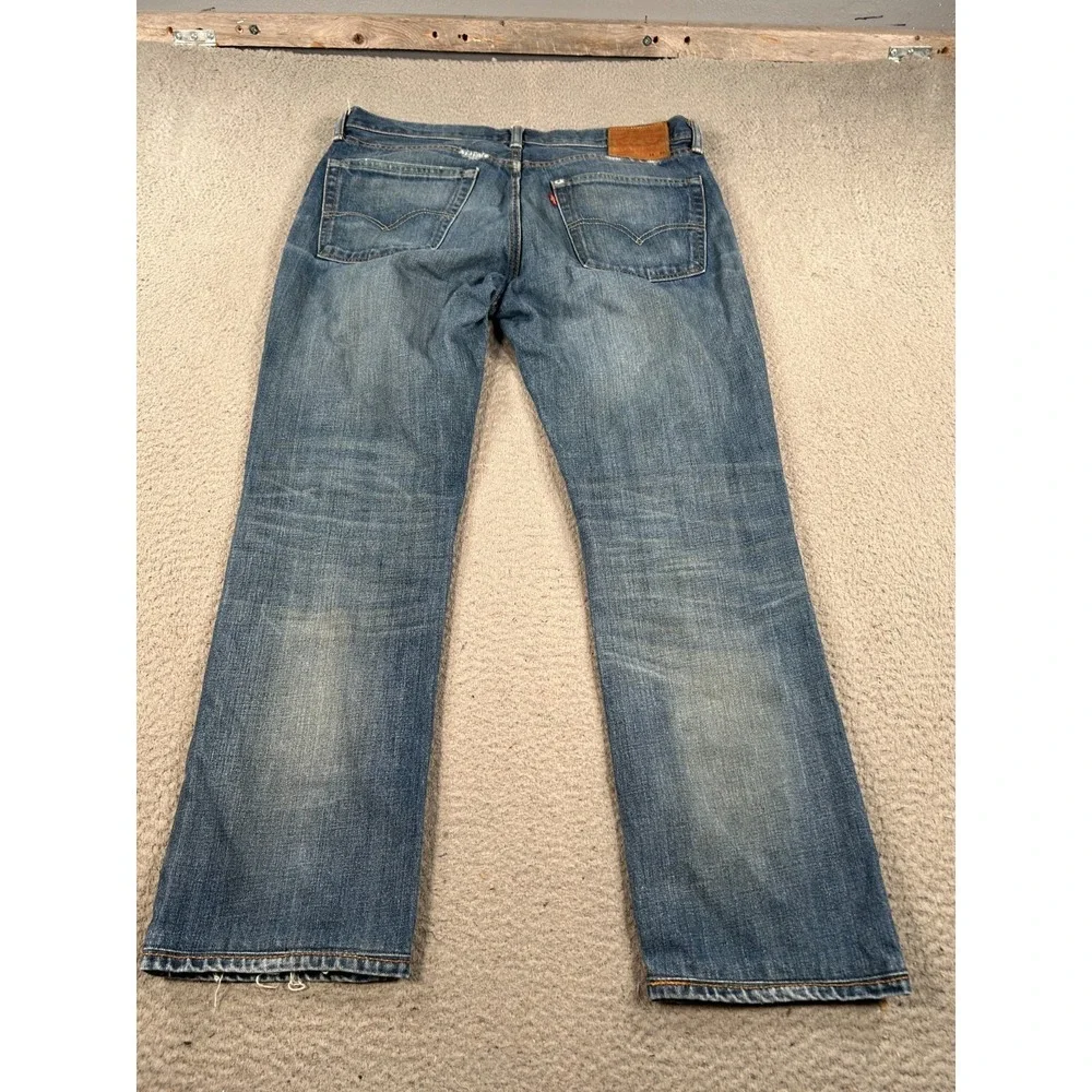 Levis 511 Jeans Men's 36x26 Blue Denim Straight Leg Distressed Workwear‎ Faded